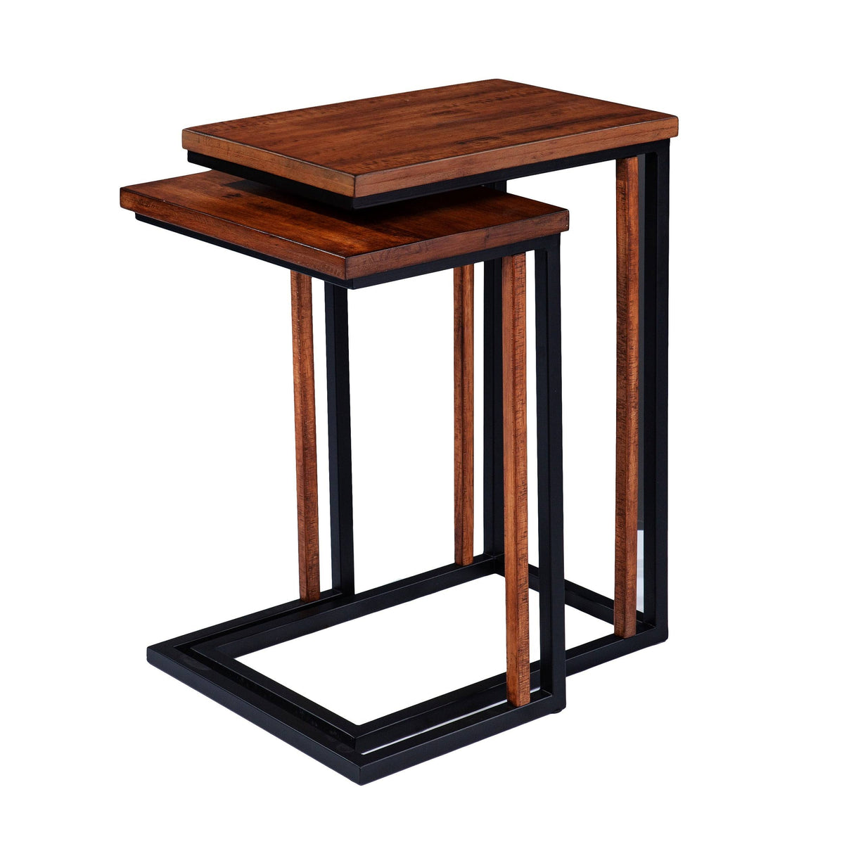 Brown Metal C-Table Set of 2 M688648