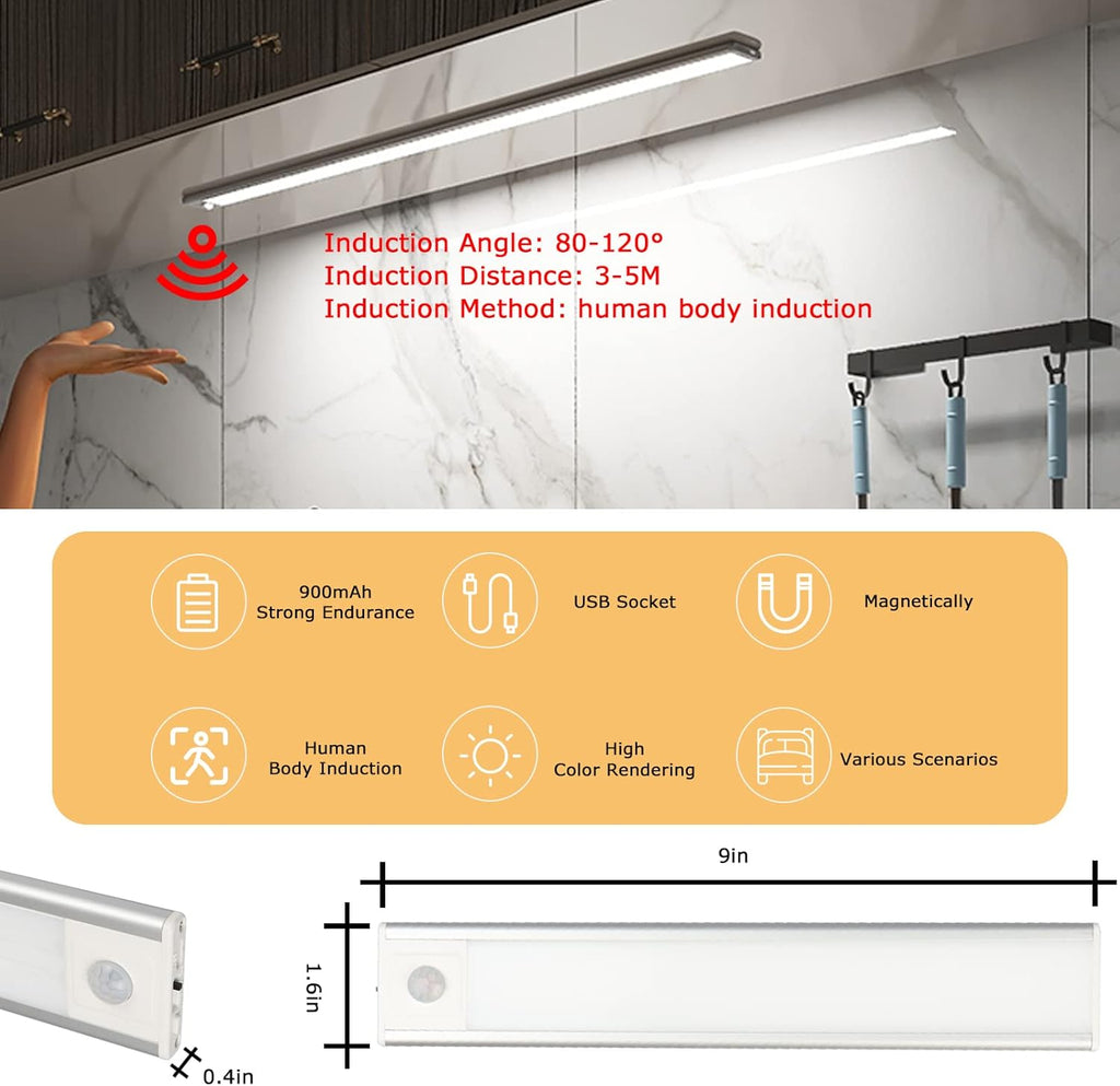 LED Battery Powered Motion Sensor Closet Light, 2 Pack R3677