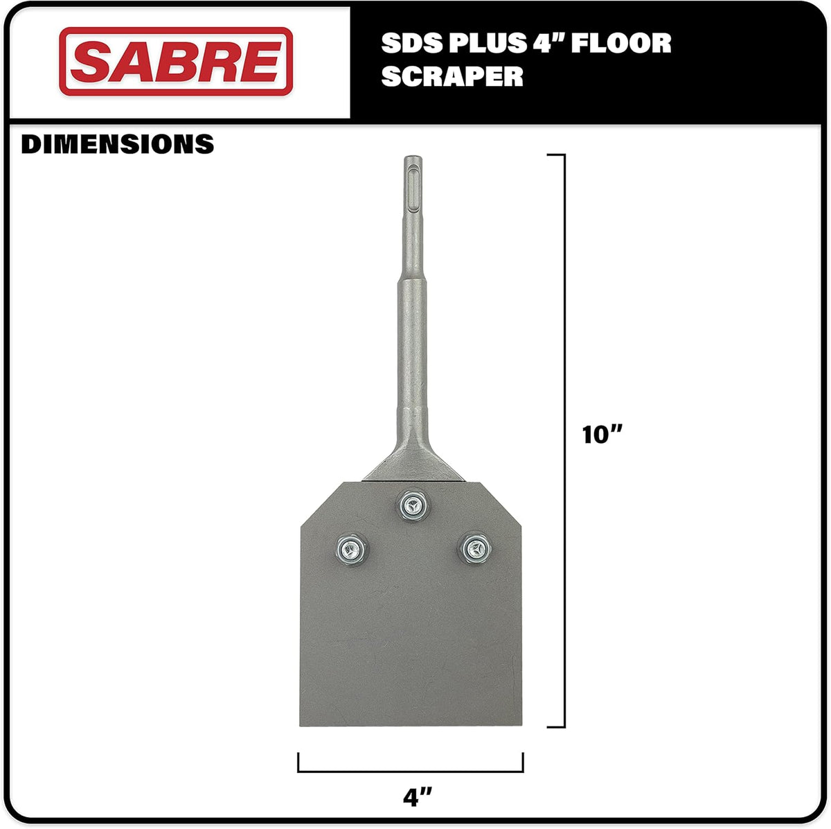 4 Inch SDS Plus Floor Scraper Tool, Pack of 2 E32693