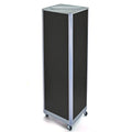 Black Four-Sided Pegboard Floor Display on Wheeled Base T5117