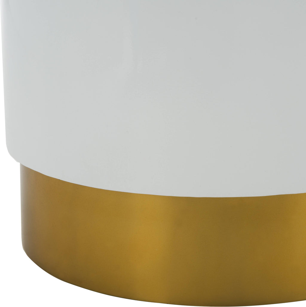 White/Gold Round Side Table Z7873