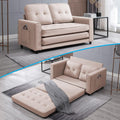Beige 3-in-1 Convertible Pull Out Sofa Bed K462