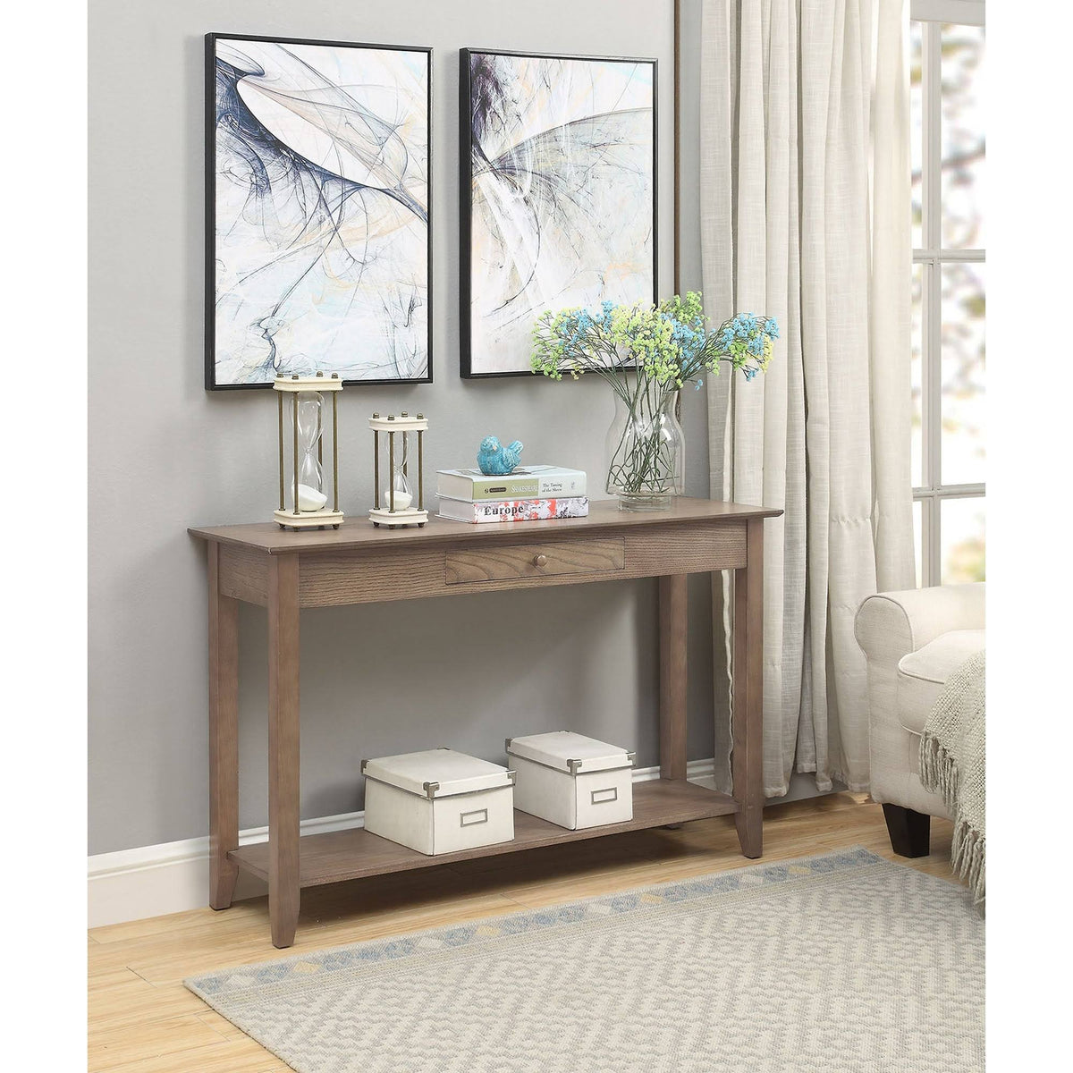Espresso Single-Drawer Console Table L486