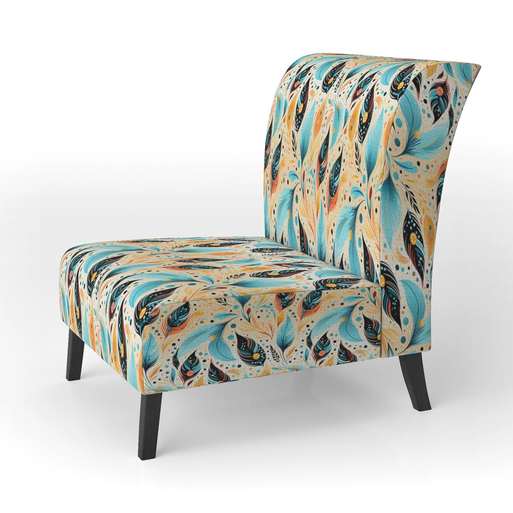 Upholstered Boho Accent Chair and Arm Chair D4361