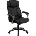 High Back Folding Black LeatherSoft Executive Swivel Office Chair with Arms D230
