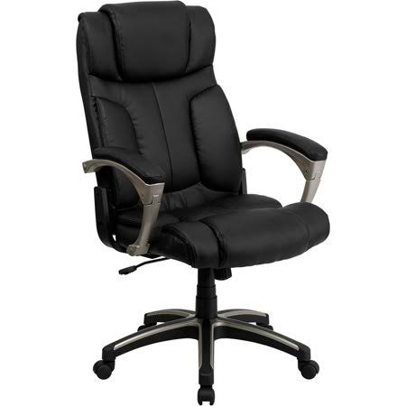 High Back Folding Black LeatherSoft Executive Swivel Office Chair with Arms D230