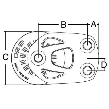 80 mm Aluminum Footblock S8038
