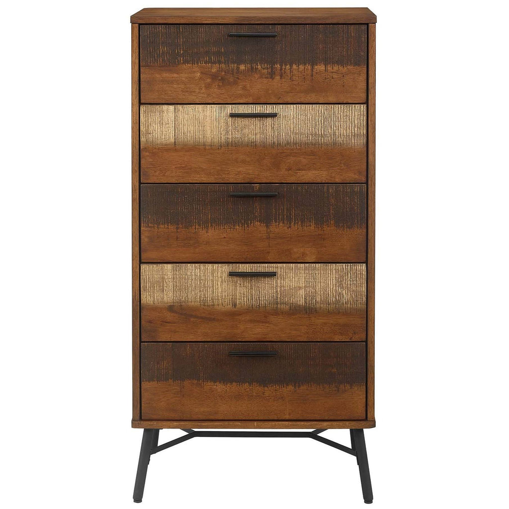 Rustic Wood Chest Walnut I7546