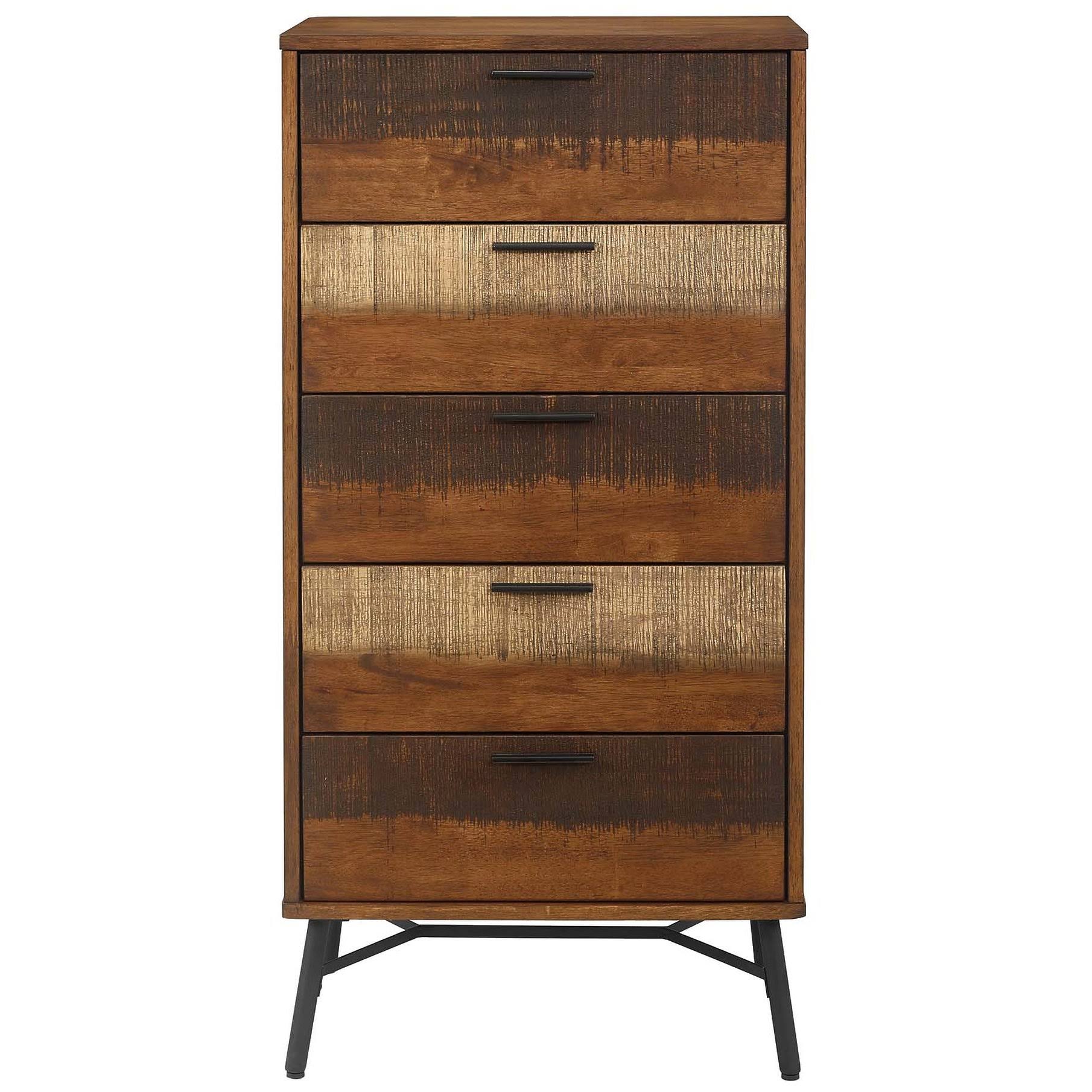 Rustic Wood Chest Walnut I7546