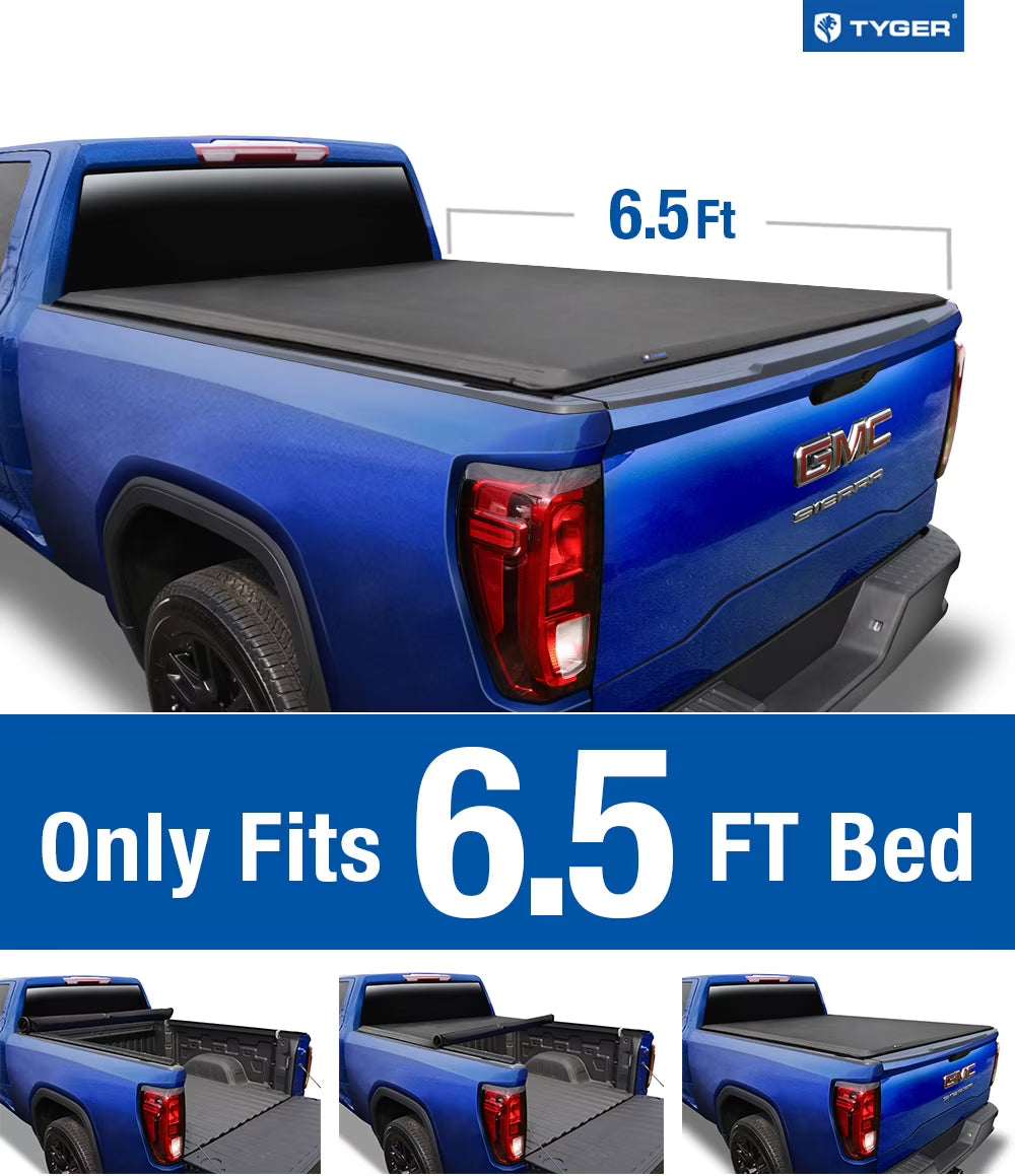 Soft Roll-up Truck Bed Tonneau Cover for 6'7" Bed D78127