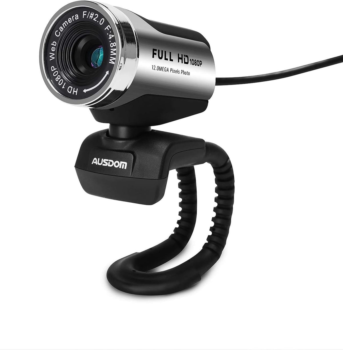 Full HD 1080P Wide Angle Webcam with Anti-Distortion, 90-Degree FOV, Pack of 2 V372