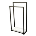 Matte Black 2-Tier Steel Towel Rack C23546