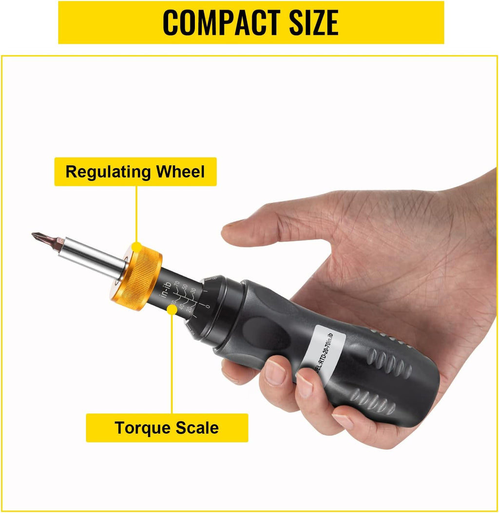 1/4 Drive Adjustable Torque Screwdriver with Bits & Case H751