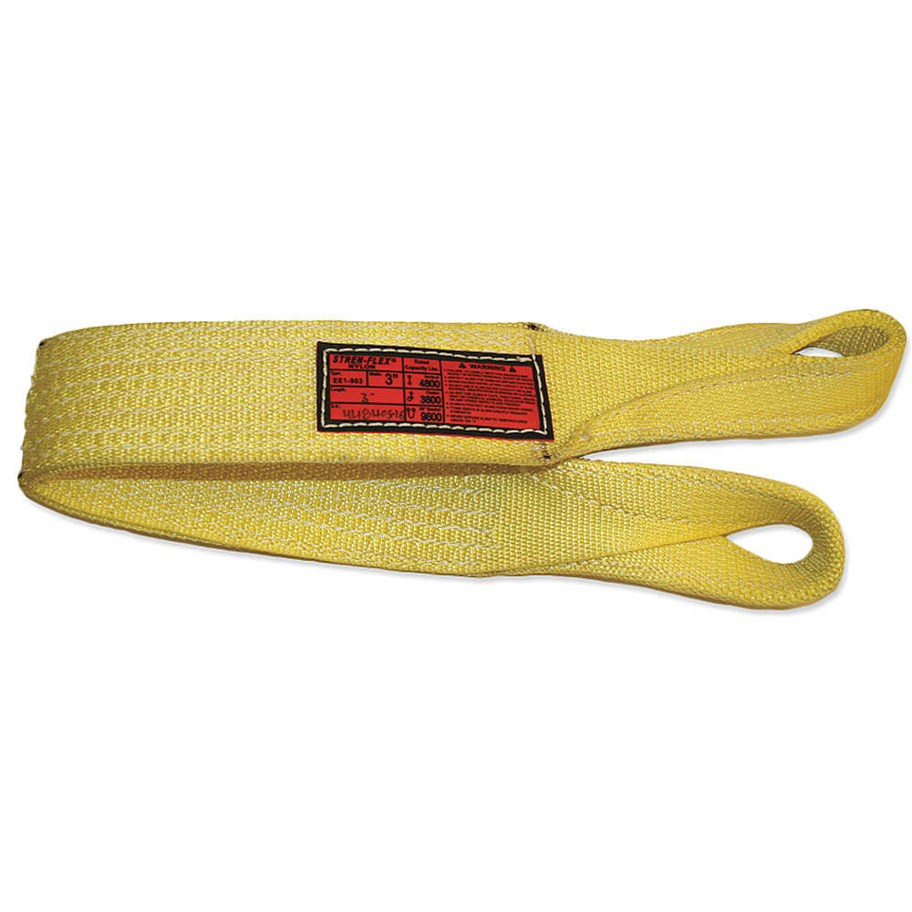 Web Sling, Eye & Eye, 18 ft L, 4800 lb Cap I884451