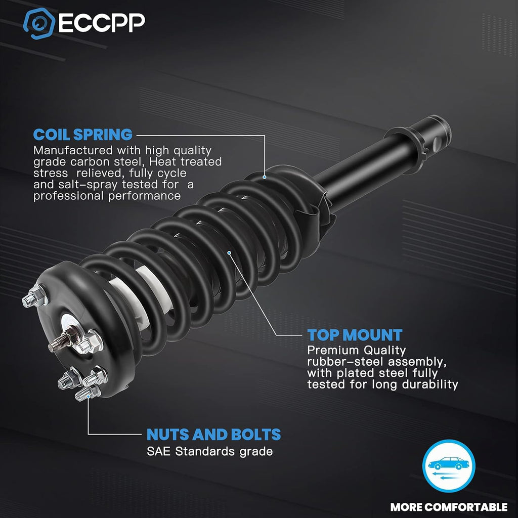 2pcs Front Pair Complete Strut Assembly Shock Absorber for Honda Accord H4638