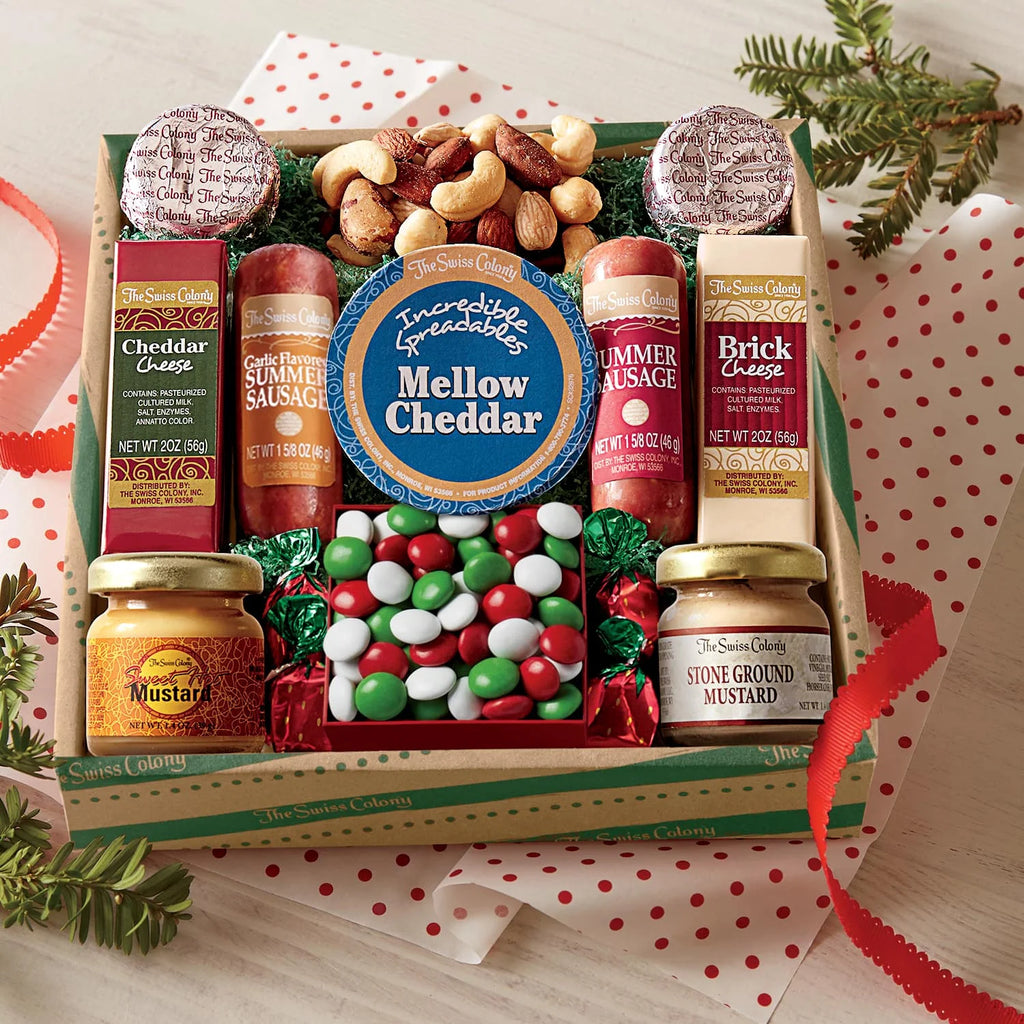 Assorted Cheese Bricks, Summer Sausage Meats, Candies, and Chocolate Treats Q896004