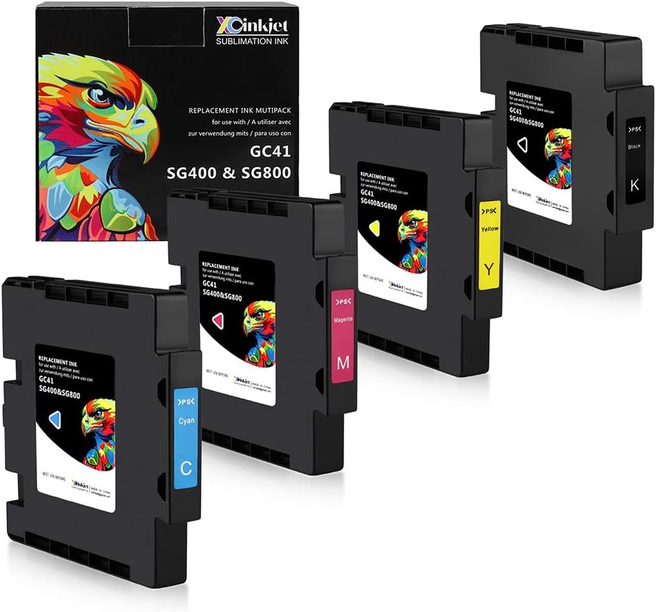Sublimation Ink Cartridge 4-Pack for Sawgrass Virtuoso SG400 SG800 Printer B9360