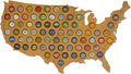Large Maple Beer Cap Map S364