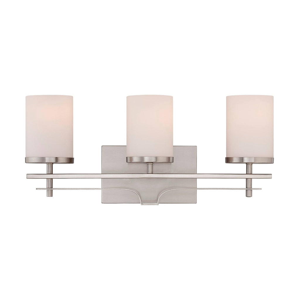 3 Light Bath Bar in Satin Nickel I965