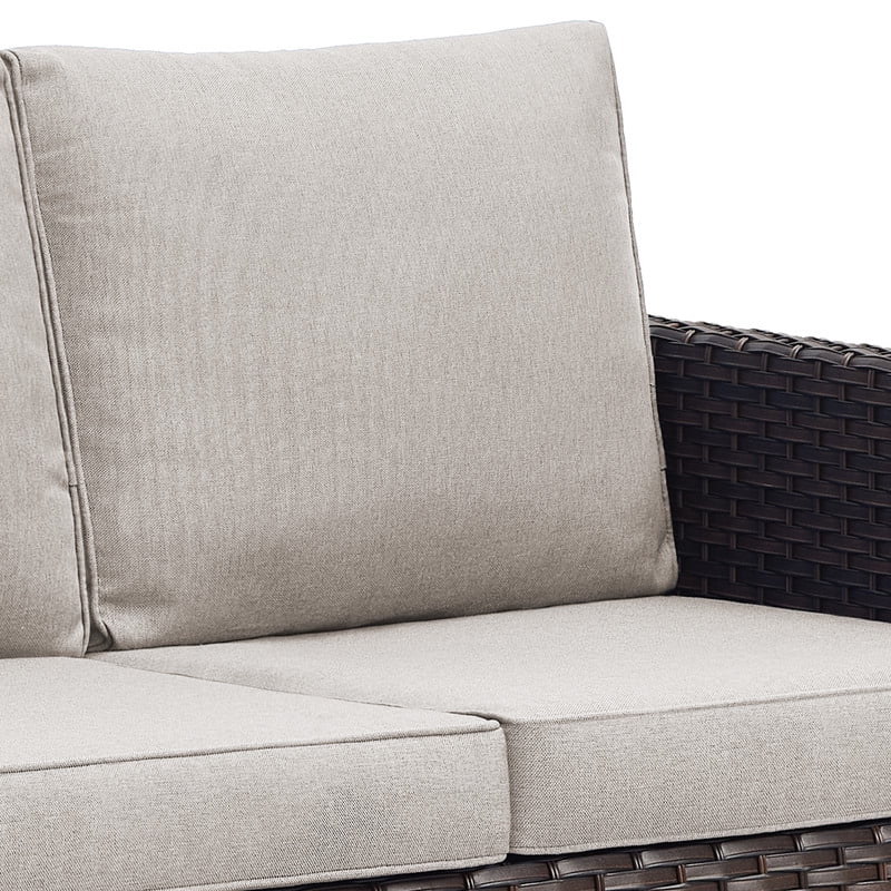 Beige 3-Seat Patio Sofa with Cushions Z707947