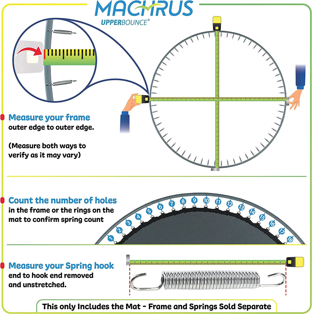 60 V-Rings Jumping Surface for 11' Trampoline Y9376