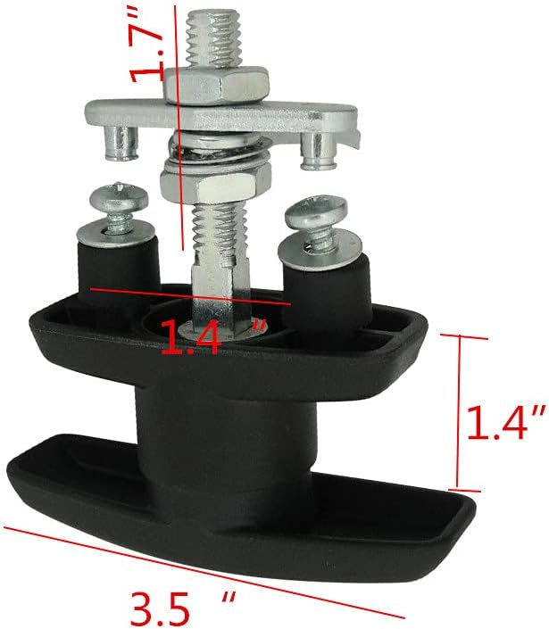 2 PCS T-Handle Door Lock Latch ABS Zinc Alloy Lock Body Kit T32580