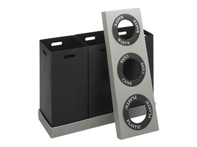 Rectangular 3-Bin Recycling Center I491