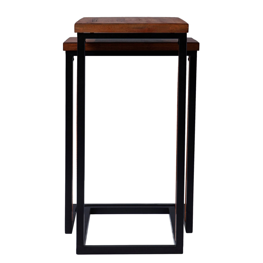 Brown Metal C-Table Set of 2 M688648