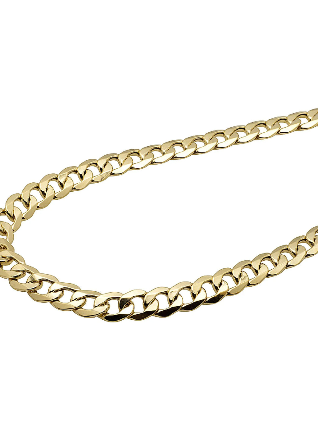 10K Yellow Gold Miami Cuban Link Chain Necklace 8MM E8039