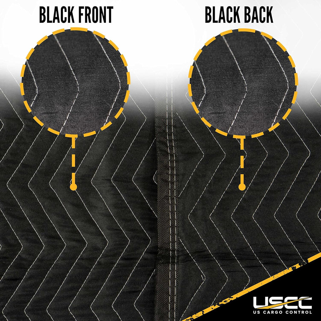 Moving Blanket 80 x 72 Inches Black Polyester (4) H5567