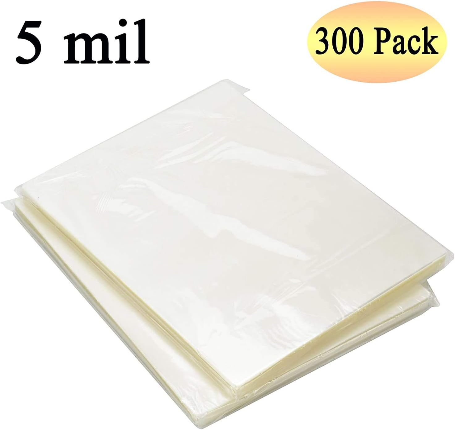 Thermal Laminating Pouches 8.9 x 11.4-Inches Letter Size 5 mil 300 Pack Clear Round Corner L949659