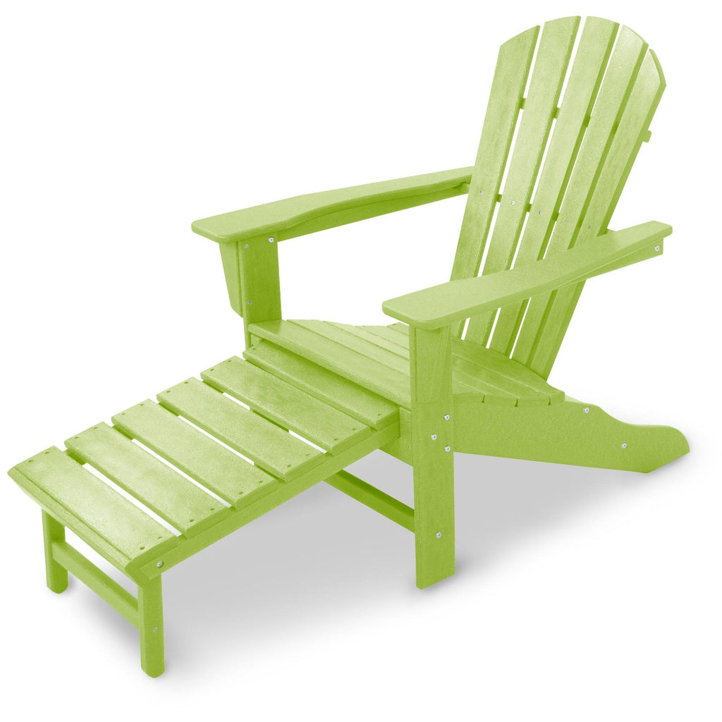Lime Adirondack with Hideaway Ottoman Y15930
