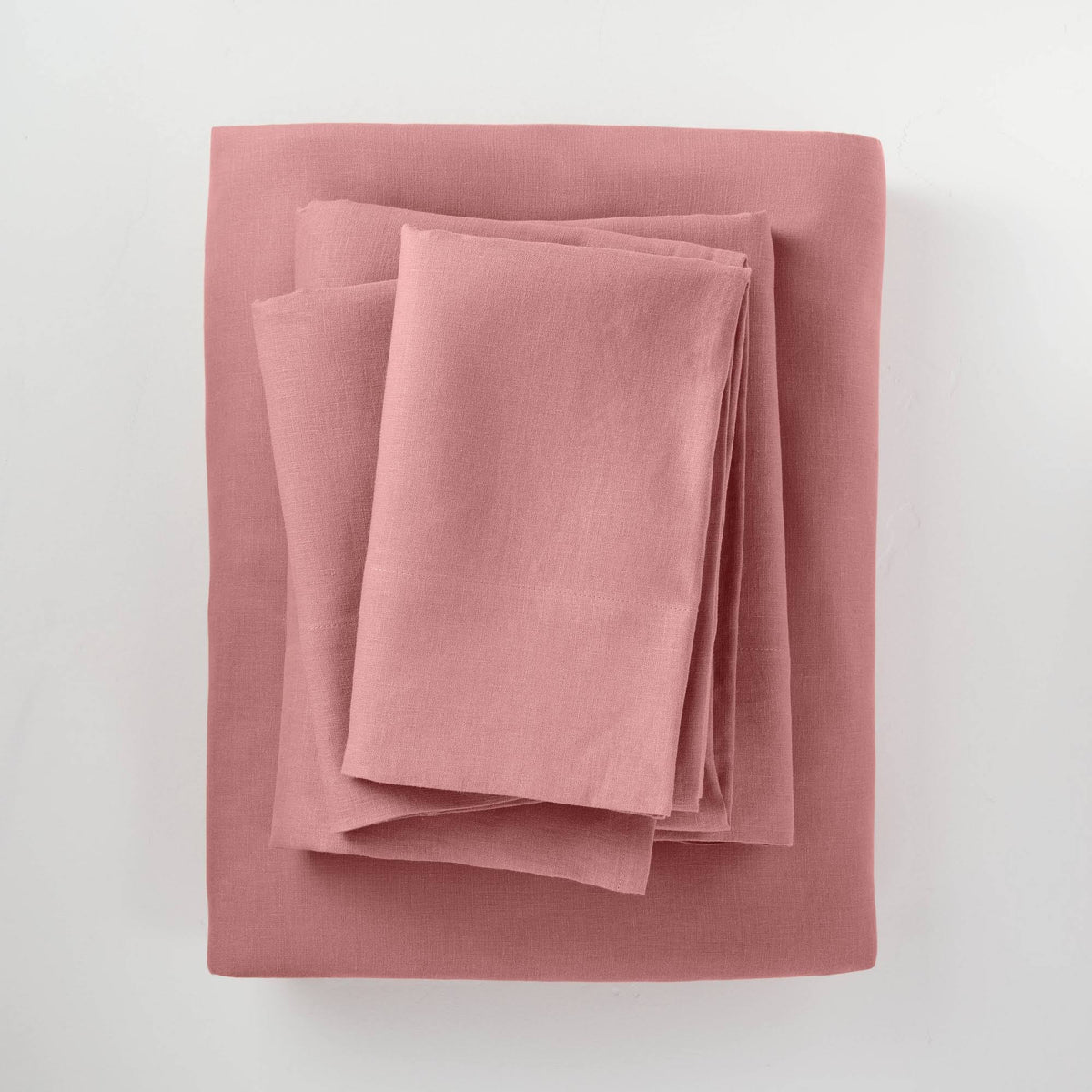 Queen 100% Washed Linen Solid Sheet Set N31046