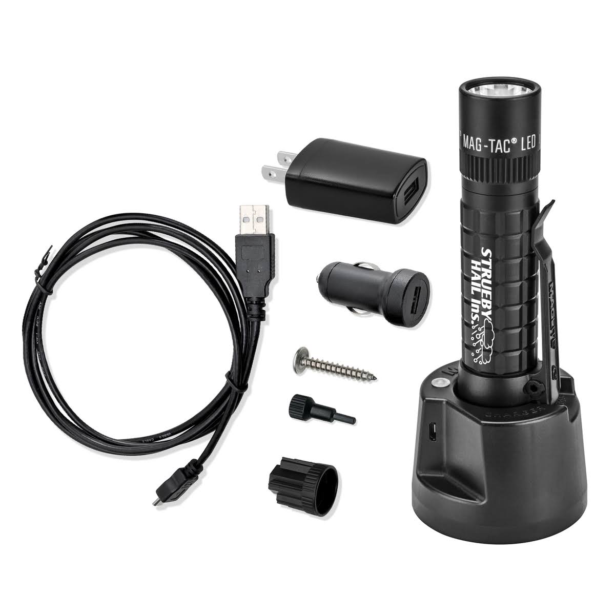 Magtac LED Rechargeable Flashlight System Plain Bezel V547352