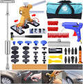 53pcs Paintless Dent Repair Kit with Slide Hammer T-Bar Dent Puller and Adjustable Gold Dent Lifter Puller U200767