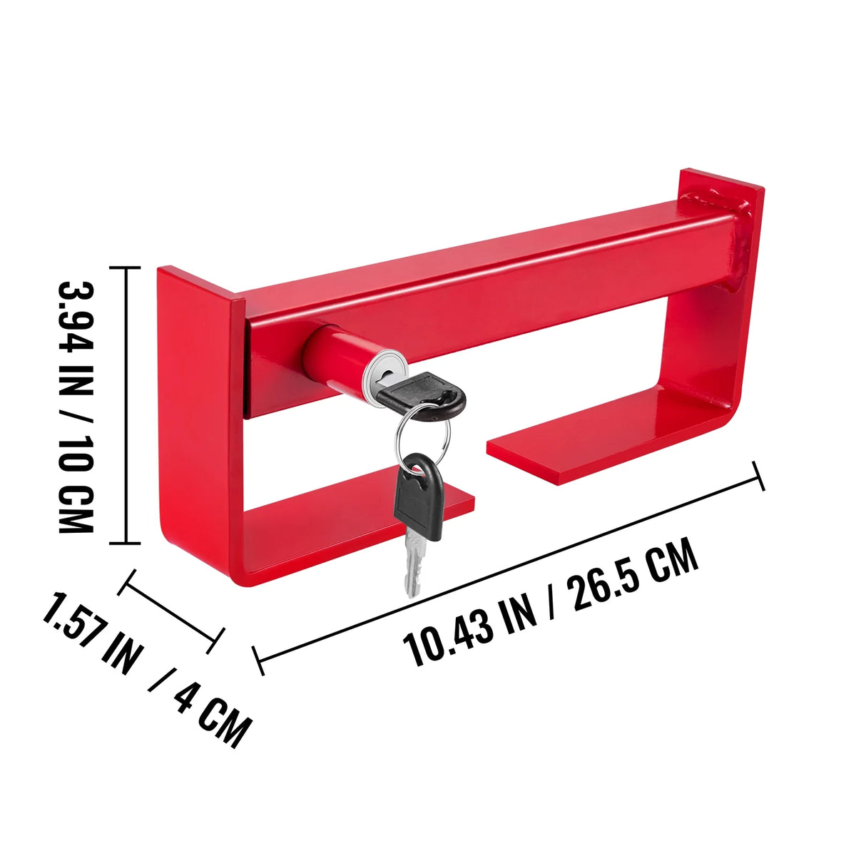 Red Powder-Coated Semi Truck Door Lock with 2 Keys D63445