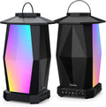 2 Pack 25W Wireless Outdoor Bluetooth Speakers with RGB LED Lights E378
