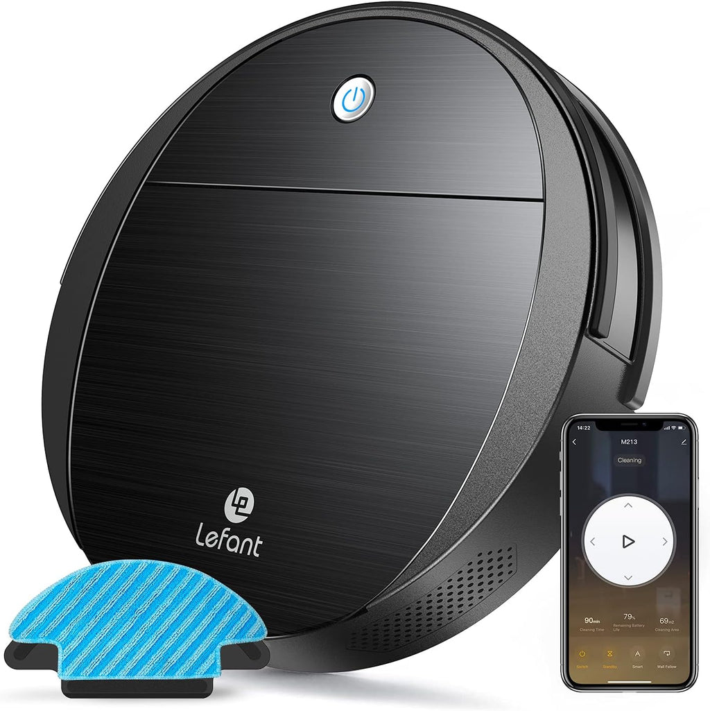 Robot Vacuum and Mop with 2200Pa Suction, 11" Small Body O807398