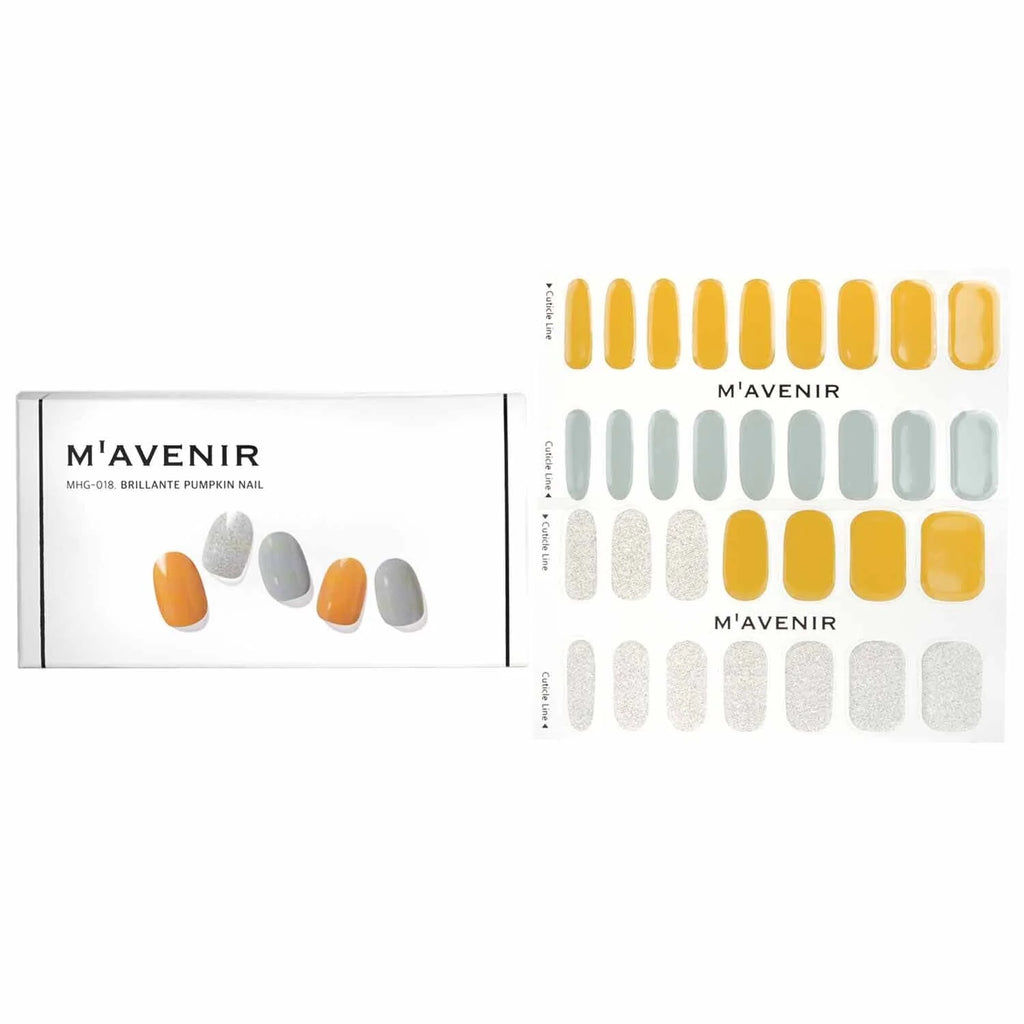 Yellow Pumpkin Nail Sticker 32pcs M437367
