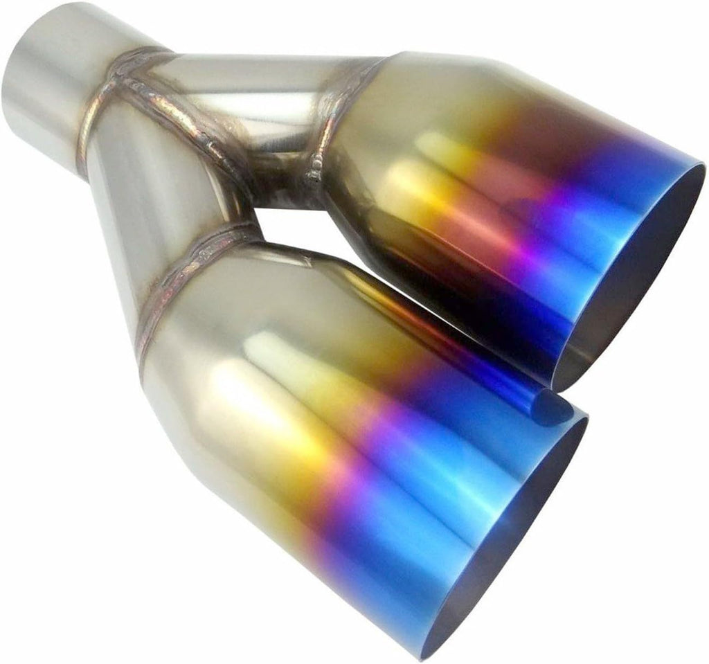 Polished Stainless Steel Dual Exhaust Tips 2.5" Inlet 3.5" Outlet Pack of 2 H751188