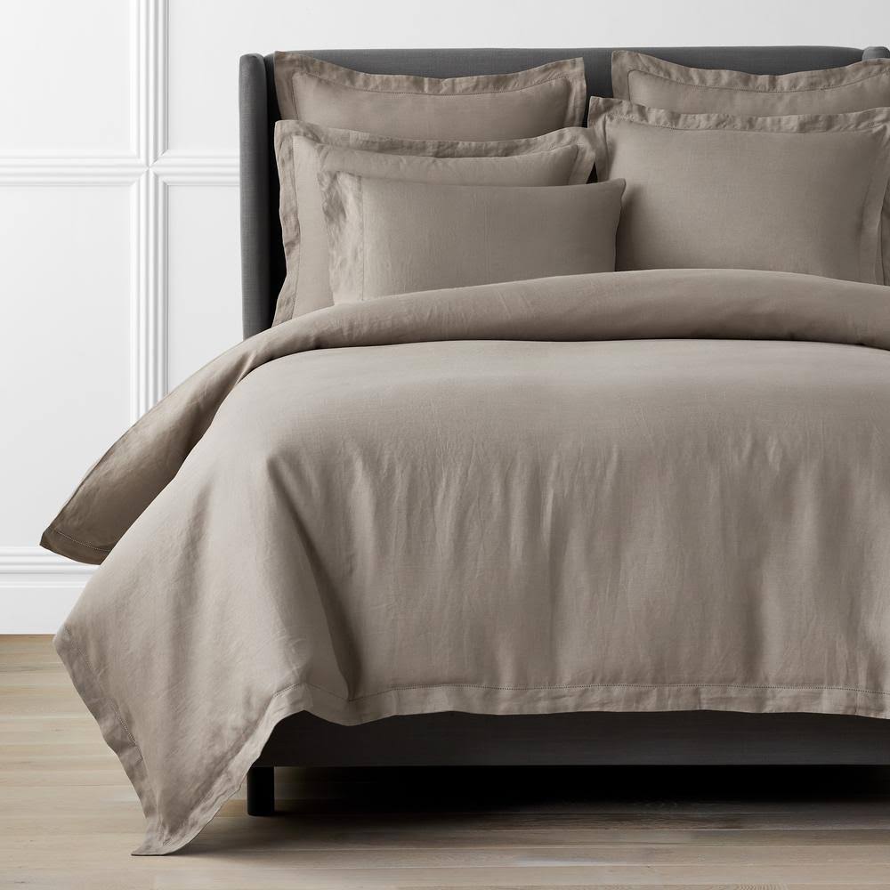Full Linen Duvet Cover in Gray Q51759