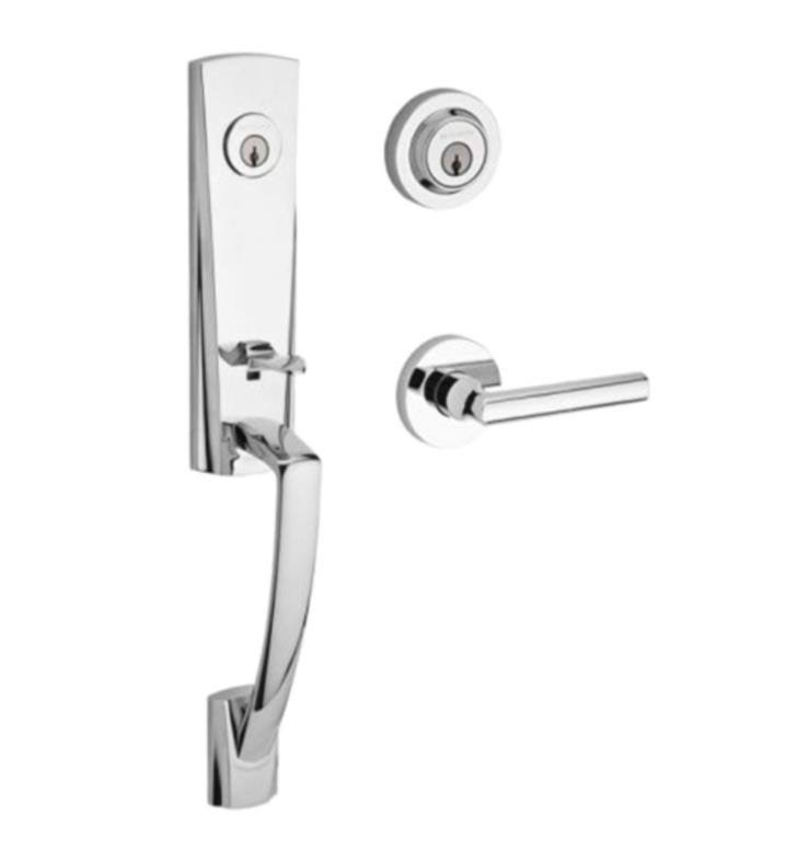 Satin Nickel Double Cylinder Handleset G483