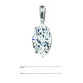 14k White Gold Diamond Solitaire Pendant Necklace S8719