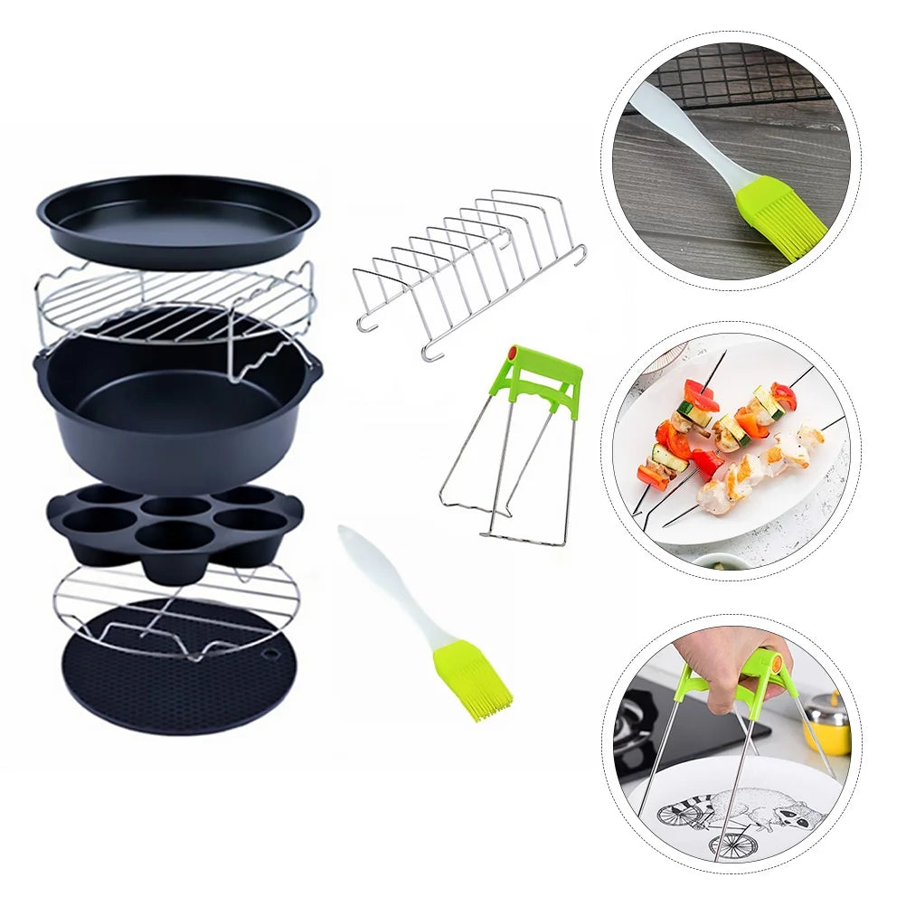 Air Fryer Accessories Set Kitchen Food Rack Basket Mould Cake Y6319