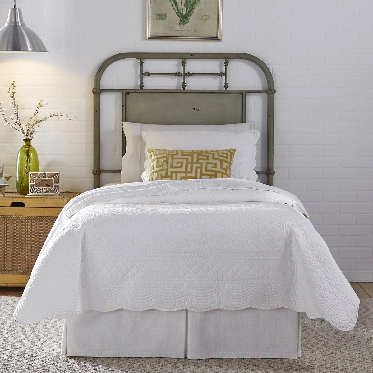Green Metal Headboard K129
