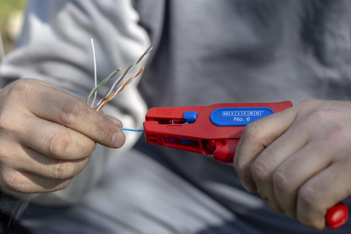 Automatic Wire Stripper for round cables 24-10 AWG (0.2-6 mm²), red, Pack of 2 M998