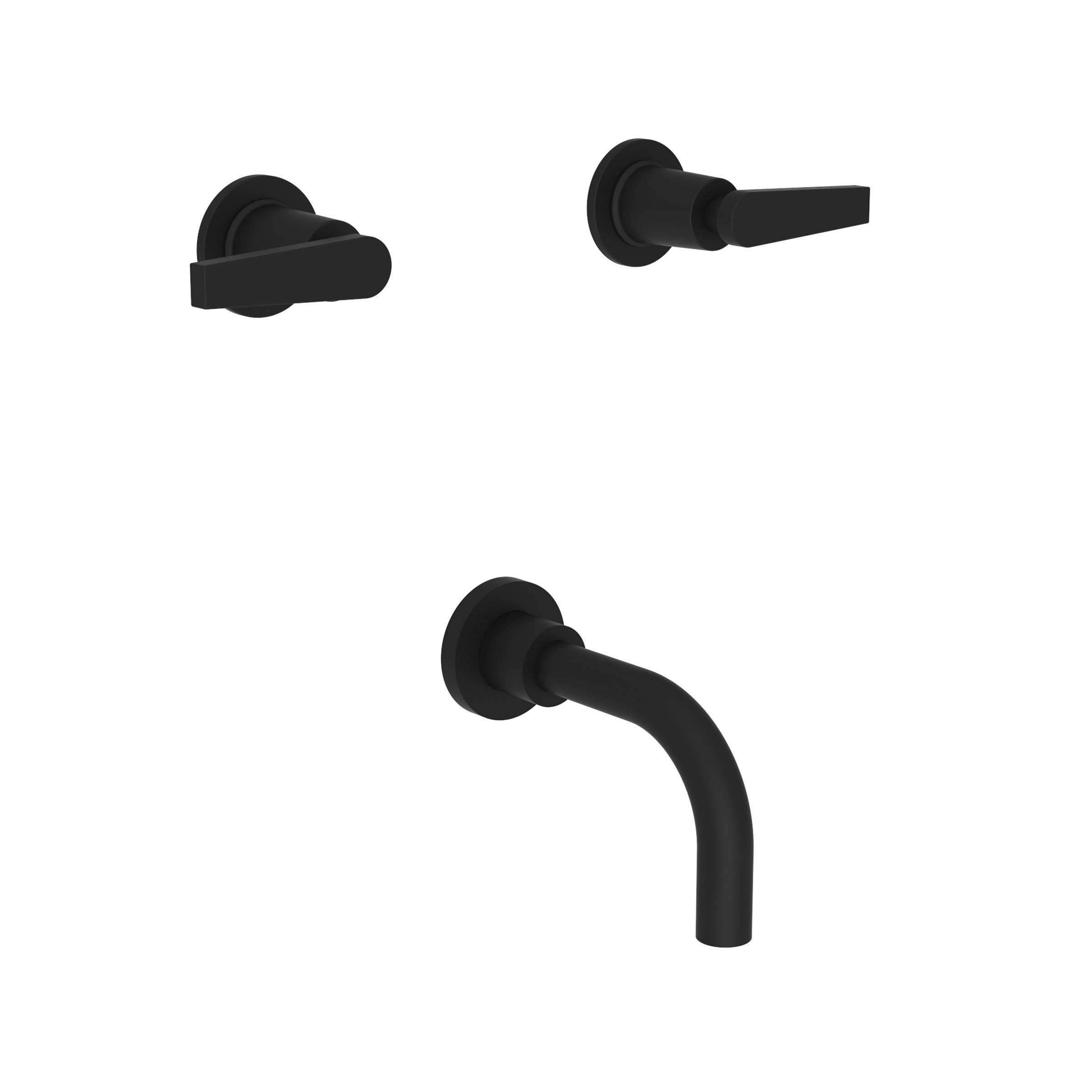 Flat Black Wall Mount Tub Faucet O5638