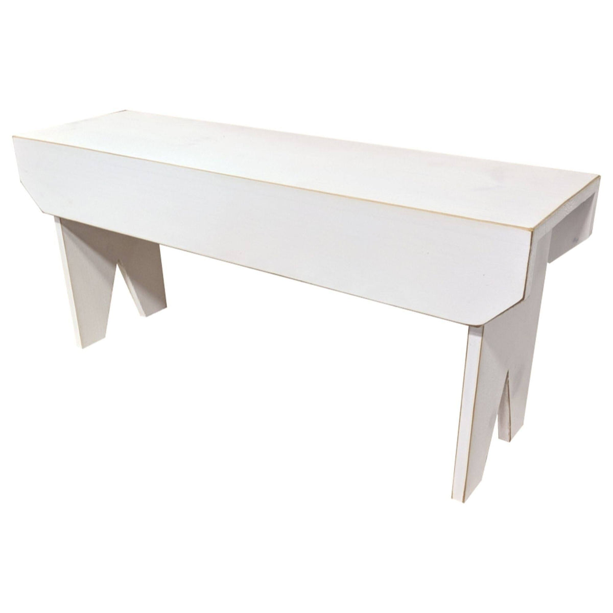 White Rectangular Bench L55407