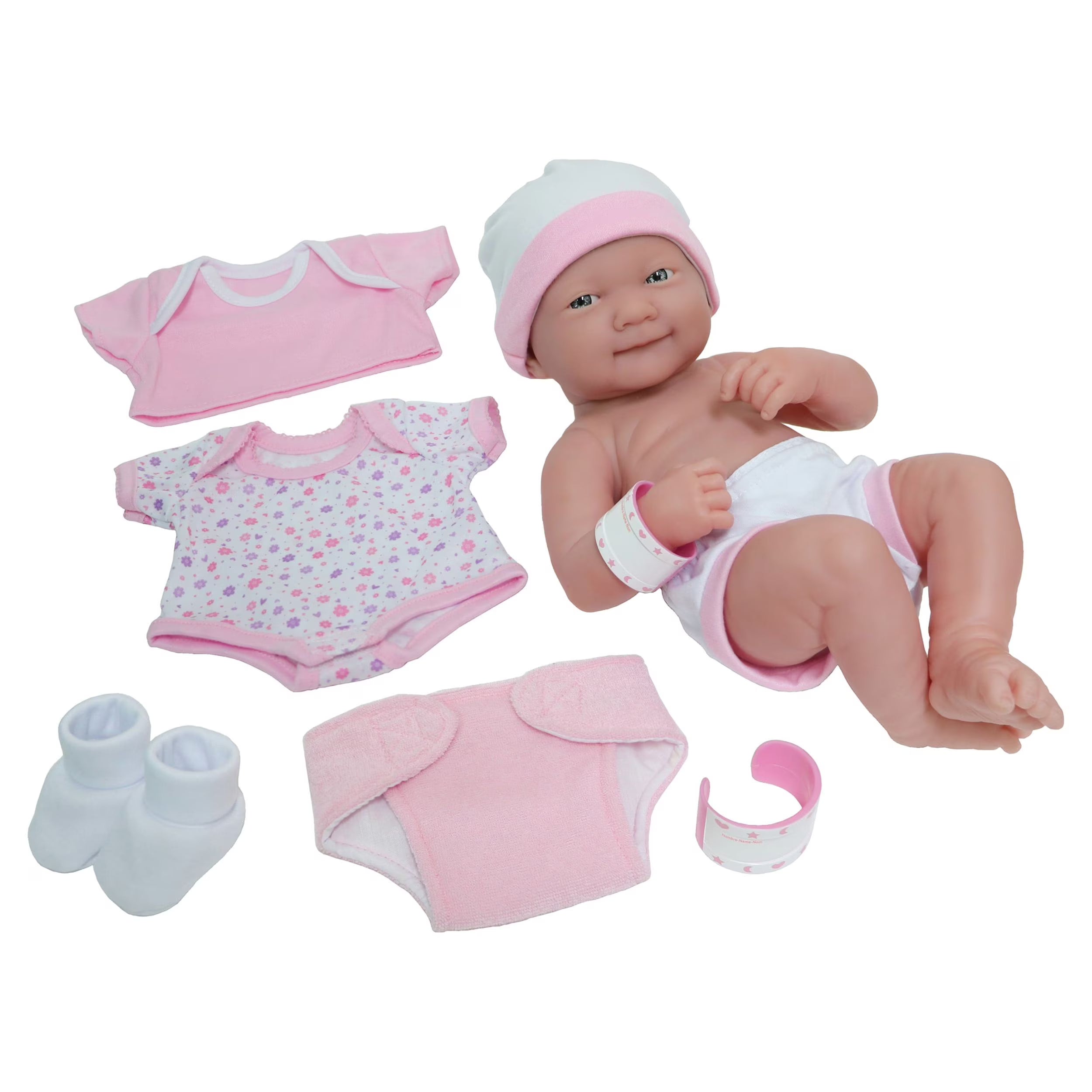 14 All-Vinyl Smiling Baby Doll Playset, 8 Pieces C4409