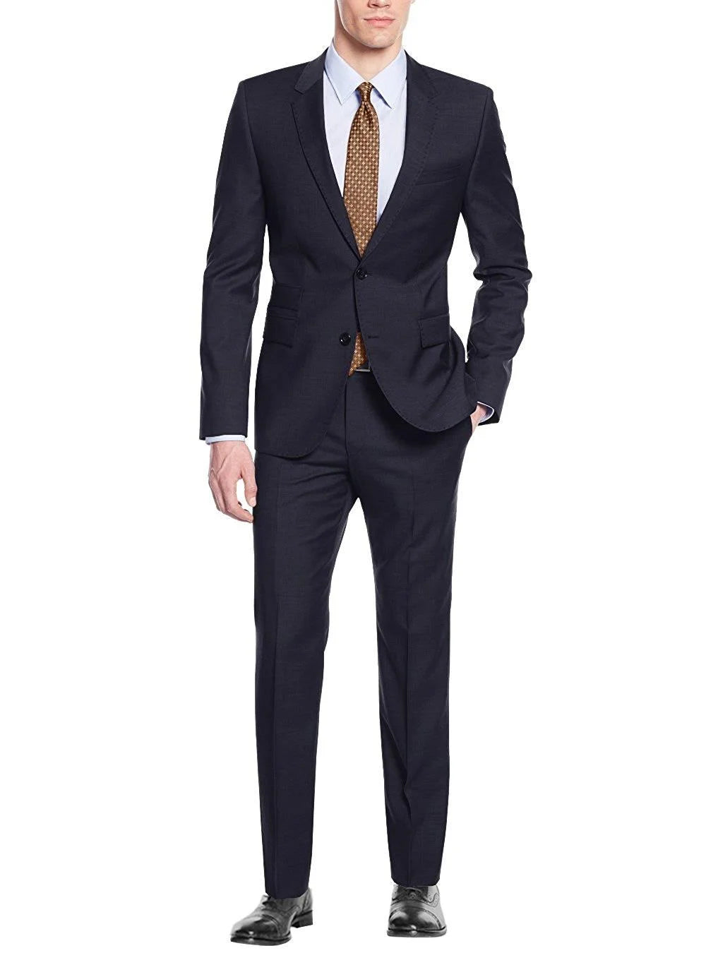 Navy Men's Two Button 2 Piece Suit Jacket B43849